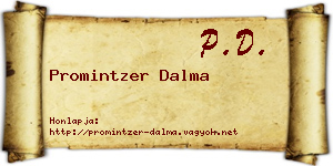 Promintzer Dalma névjegykártya